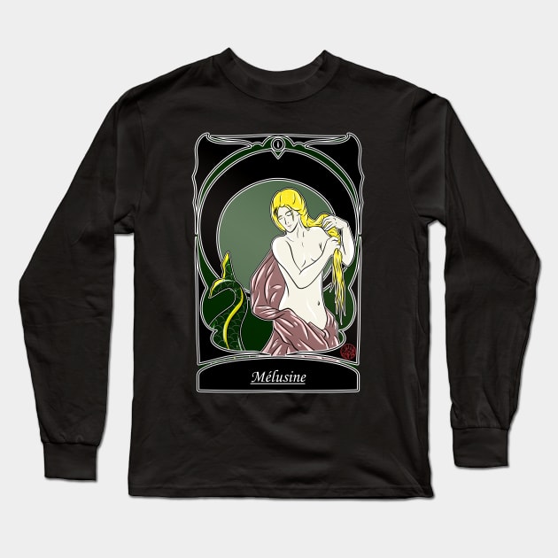 Melusine - folklore Poitou Alsace Bourgogne Long Sleeve T-Shirt by Ukiyograph